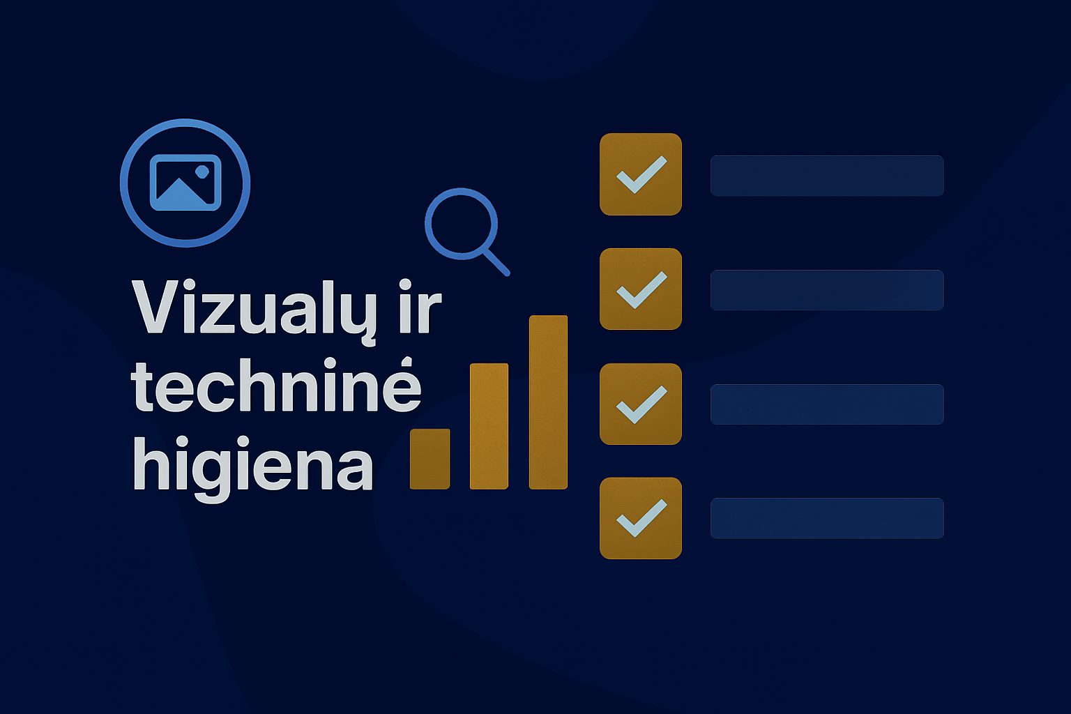 Vizualų ir techninė higiena: checklist, paveikslėlių struktūra ir AI paieškai pritaikytas dizainas